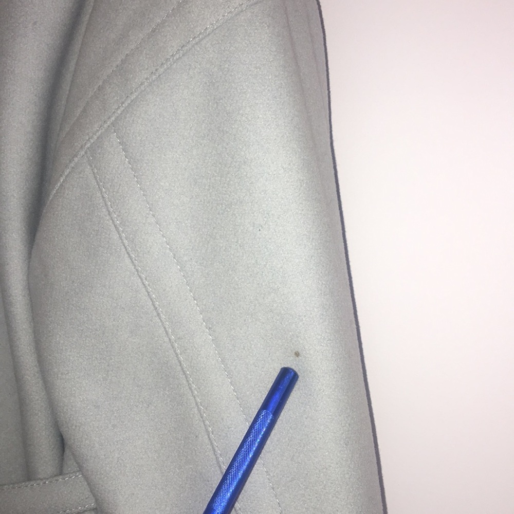 REISS Belted Wool Coat Light Blue Size XS - Picture 7 of 11